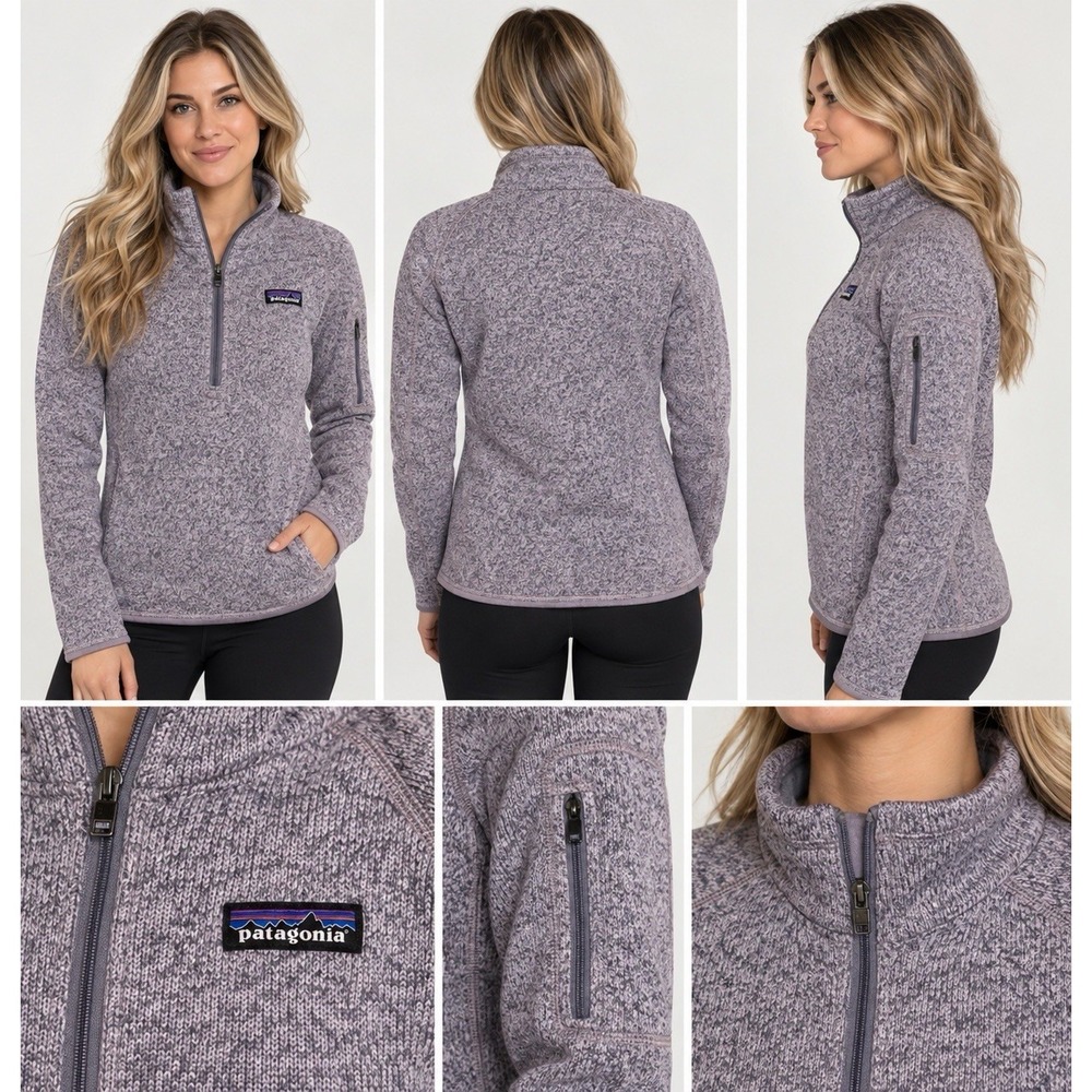 Patagonia Better Sweater Womens M Gray 1/4 Zip Fleece Pullover 25617 FA18